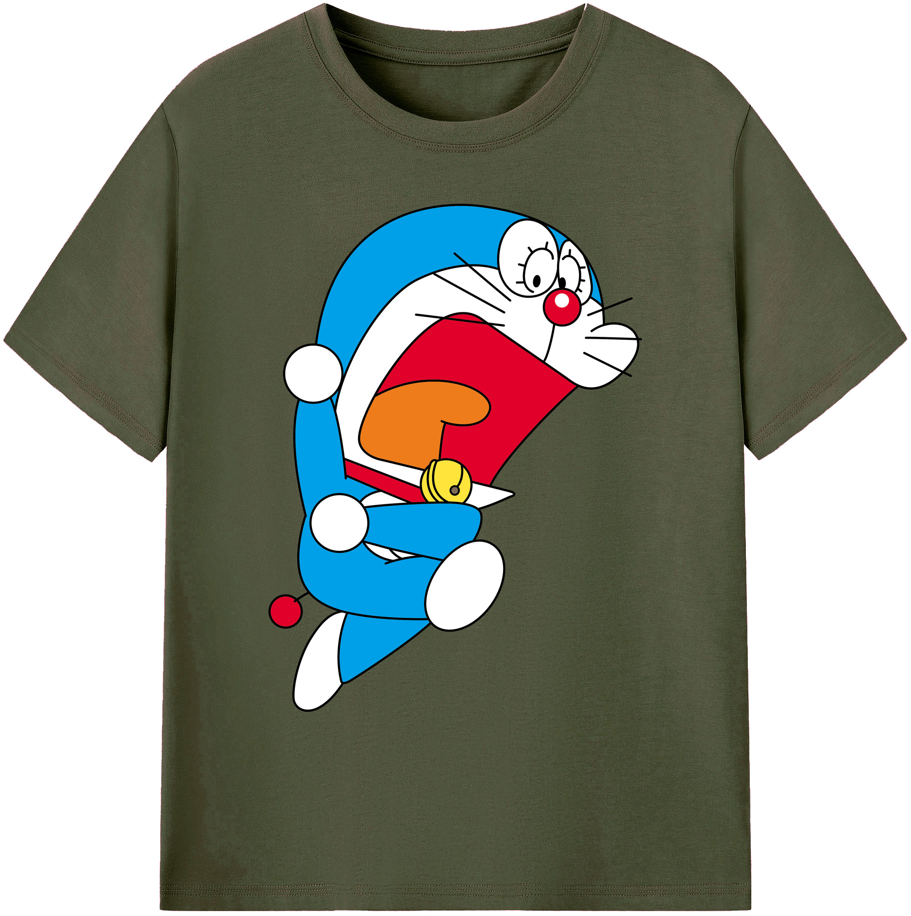 （画像用） ドラえもん Doraemon 綿100％ メンズ半袖Tシャツ｜肌触りやわらか＆通気性